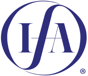 IFA-Logo in dunkelblauer Typografie innerhalb eines Kreises.